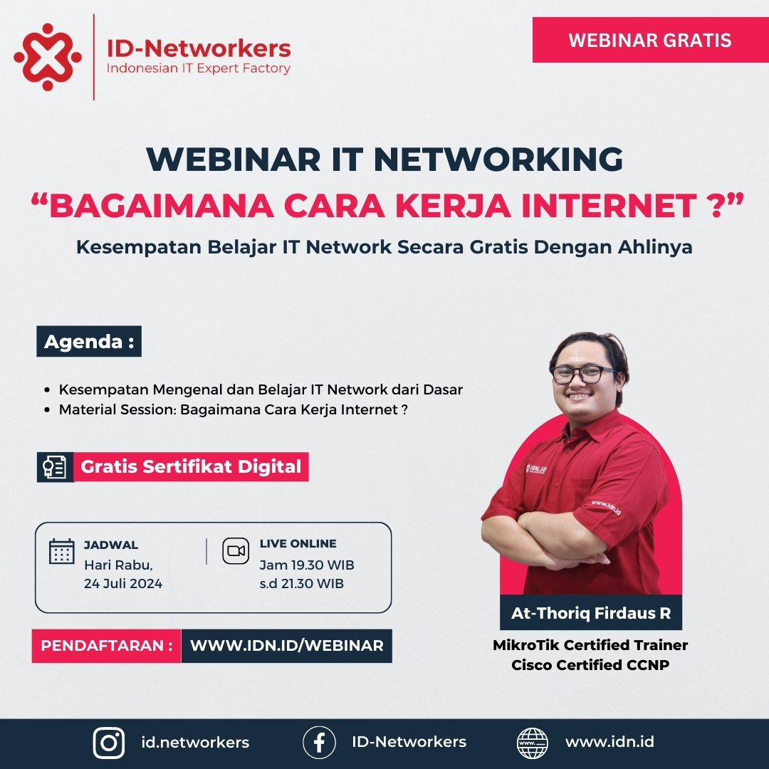 Webinar bagaimana cara kerja internet 24 juli 2024 lms id networkers