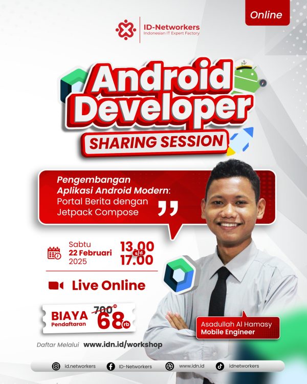 Android Developer Sharing Session Pengembangan Aplikasi Android Modern: Portal Berita dengan Jetpack Compose (Online)