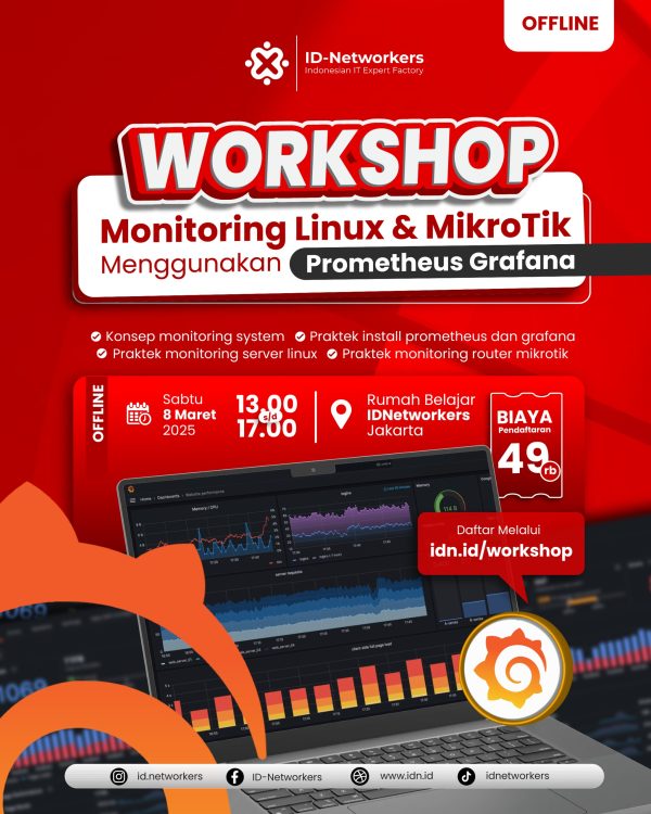 Offline Workshop - Monitoring linux dan mikrotik menggunakan Prometheus Grafana (Offline)