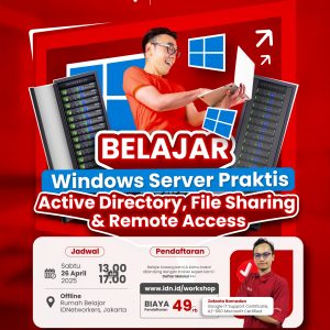 Belajar Windows Server Praktis: Active Directory, File Sharing & Remote Access (Offline)