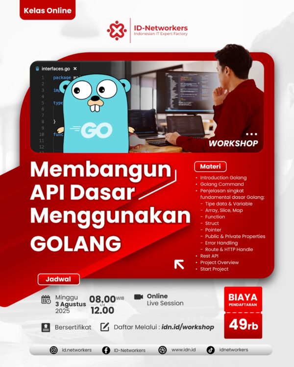 Membangun API dasar menggunakan Golang ( 03 Agustus 2025 )