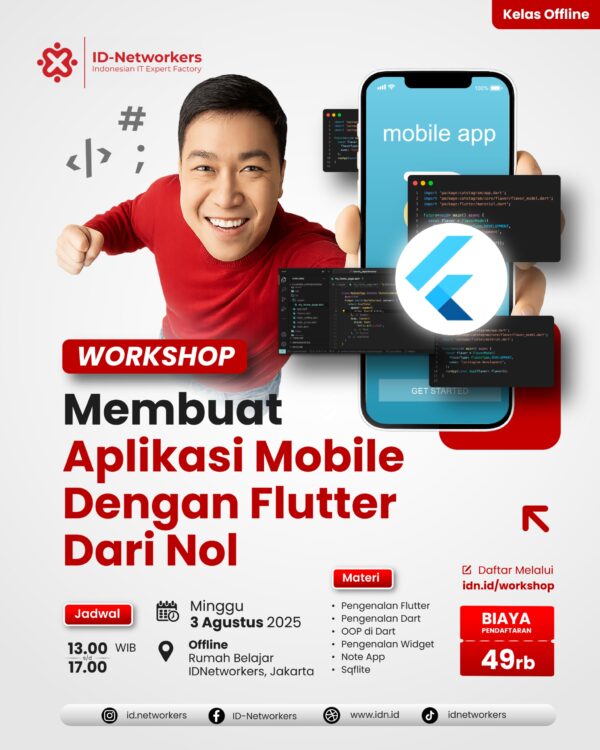 Membuat Aplikasi Mobile Dengan Flutter Dari Nol ( 03 Agustus 2025 )