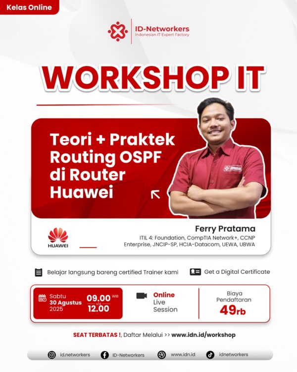 Belajar Routing OSPF di Router Huawei (Online)